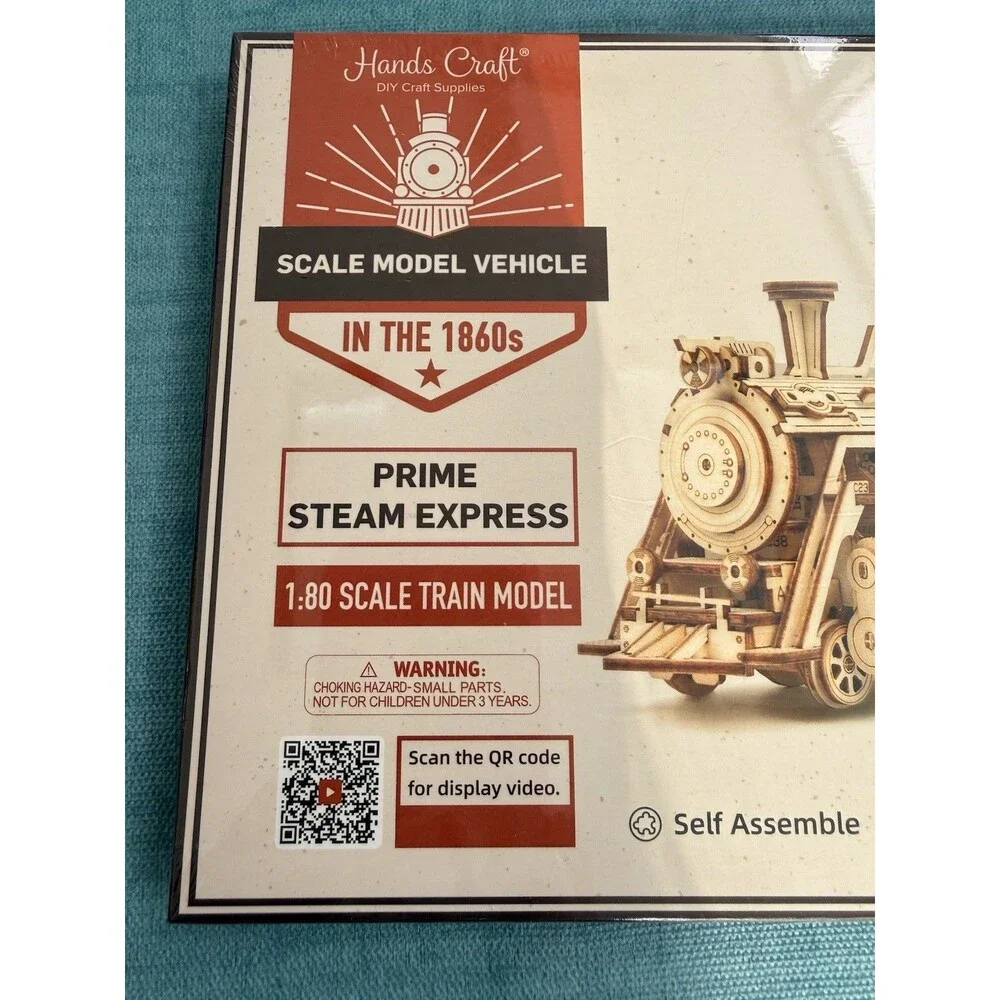 Rokr 3D Wooden Puzzle 1860s Prime Steam Express Train New/Sealed 1:80 Scale